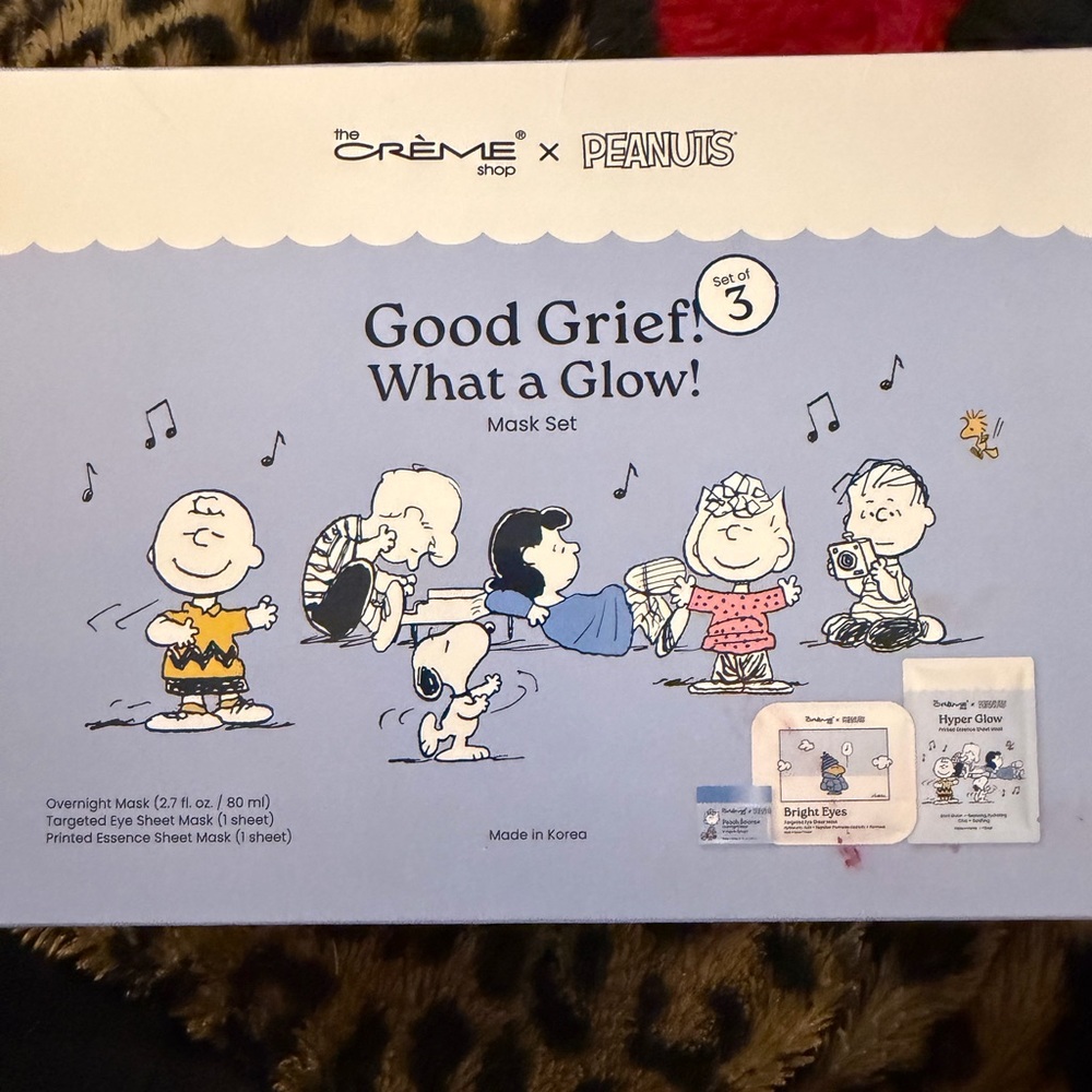 The Crème Shop x Peanuts 'Good Grief! What a Glow' Mask Set - Blue